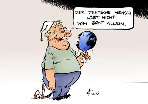 Paolo Calleri Karikaturist Freier Grafiker Illustrator Politische Karikatur Fleischkonsum Deutschland Nahrungsmittel Nahrung Essen Fleisch Konsum Verbrauch Umwelt Ernahrung Massentierhaltung Treibhausgase Flachenverbrauch Klima