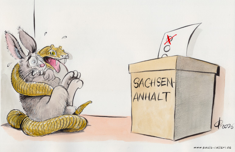 Kaninchen und Schlange � Paolo Calleri